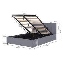 Load image into Gallery viewer, Penelope Double Gas Lift Velvet Bed Frame - Grey