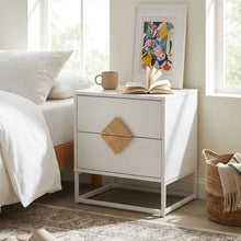 Load image into Gallery viewer, Alaska Wooden Bedside Table - White