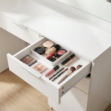 Load image into Gallery viewer, Comfrey 2 Piece Dressing Table with Mirror &amp; Stool Set - White