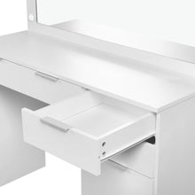 Load image into Gallery viewer, Comfrey 2 Piece Dressing Table with Mirror &amp; Stool Set - White