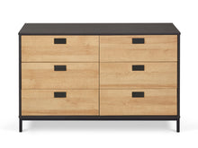 Load image into Gallery viewer, Morris Wooden Low Boy 6 Drawers - Oak
