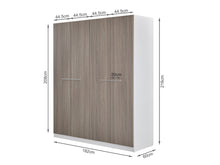 Load image into Gallery viewer, Waipoua Wooden Wardrobe - Grey Oak
