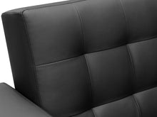 Load image into Gallery viewer, 22083 - Colorado 3 Seater Sofa Bed Futon with Chaise - Black - Betalife
