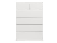 Load image into Gallery viewer, Tongass Wooden Tallboy 6 Drawers - White