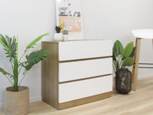 Load image into Gallery viewer, Harris 3 Drawers Tallboy - Oak + White