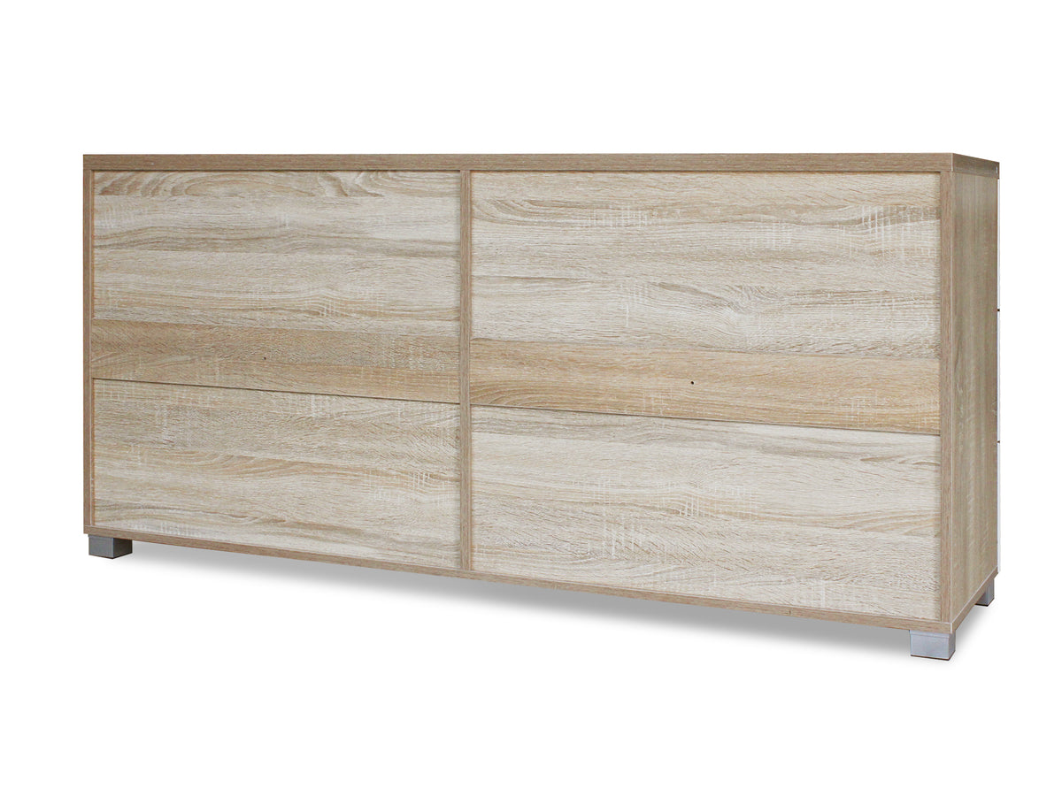 21879 - Bram Low boy 6 Drawer Chest Dresser - Oak - Betalife