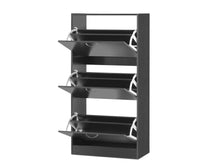 Load image into Gallery viewer, Matilda 3 Drawer Shoe Cabinet Storage Rack - Black