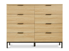 Load image into Gallery viewer, Ocala Low Boy 8 Drawer Chest Dresser - Oak
