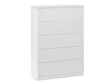Load image into Gallery viewer, Tongass Wooden Tallboy 6 Drawers - White
