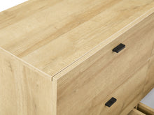 Load image into Gallery viewer, Hekla Low Boy 6 Drawer Chest Dresser - Oak