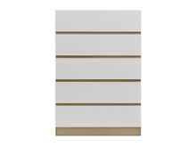 Load image into Gallery viewer, Harris 5 Drawers Tallboy - Oak + White
