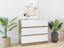 Load image into Gallery viewer, Harris 3 Drawers Tallboy - Oak + White
