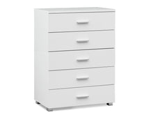 Load image into Gallery viewer, Bram Tallboy 5 Drawer Chest Dresser - White
