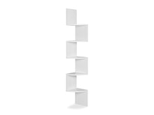 Load image into Gallery viewer, Nemi 5-Tier Wall Mounted Corner Shelf Storage Shelf - White
