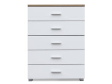 Load image into Gallery viewer, Bram Tallboy 5 Drawer Chest Dresser - Oak
