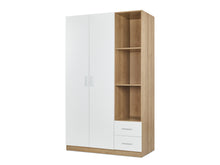 Load image into Gallery viewer, Harris 3 Door Wardrobe with Drawers - Oak + White
