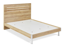 Load image into Gallery viewer, Makalu Queen Wooden Bed Frame - Oak
