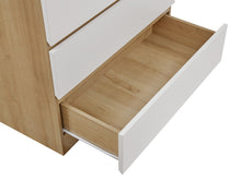 Load image into Gallery viewer, Harris 5 Drawers Tallboy - Oak + White
