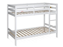 Load image into Gallery viewer, Maroon Single Wooden Bunk Bed Frame - White