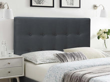 Load image into Gallery viewer, 21534 - Susan King Single Fabric Upholstered Headboard - Charcoal - Betalife
