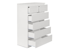 Load image into Gallery viewer, Tongass Wooden Tallboy 6 Drawers - White