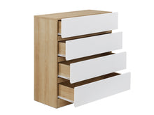 Load image into Gallery viewer, Harris 4 Drawers Tallboy - Oak + White
