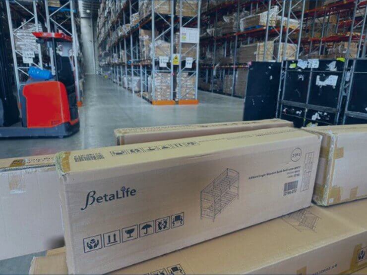 Betalife cartons stored inside the Auckland warehouse