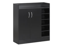 Load image into Gallery viewer, Maui 2 Door Shoe Cabinet Storage Rack - Black
