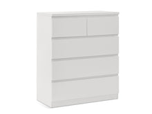 Load image into Gallery viewer, Tongass Wooden Tallboy 5 Drawers - White
