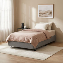 Load image into Gallery viewer, Vinson Fabric King Single Bed Base - Grey