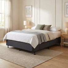 Load image into Gallery viewer, Charles Fabric Double Bed Base 4 Drawers - Black