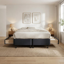 Load image into Gallery viewer, Charles Fabric King Split Bed Base 4 Drawers - Black
