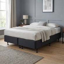 Load image into Gallery viewer, Charles Fabric Super King Split Bed Base 4 Drawers - Black