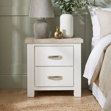 Load image into Gallery viewer, Aurora Solid Wood Bedside Table - White