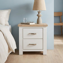 Load image into Gallery viewer, Aurora Solid Wood Bedside Table - White