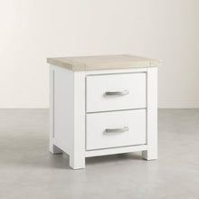 Load image into Gallery viewer, Aurora Solid Wood Bedside Table - White