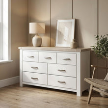 Load image into Gallery viewer, Aurora Solid Wood 7 Drawer Dresser - White