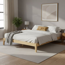 Load image into Gallery viewer, Creise King Wooden Bed Frame - Light Oak