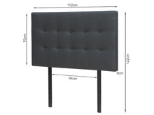 Load image into Gallery viewer, Susan King Single Fabric Upholstered Headboard - Charcoal