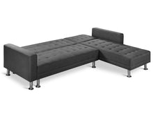 Load image into Gallery viewer, 22085 - Colorado 3 Seater Sofa Bed Futon with Chaise - Dark Grey - Betalife
