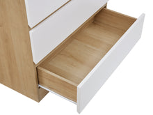 Load image into Gallery viewer, Harris 4 Drawers Tallboy - Oak + White
