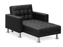 Load image into Gallery viewer, Colorado 3 Seater Sofa Bed Futon with Chaise - Black