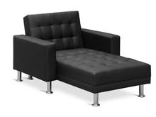 Load image into Gallery viewer, 22083 - Colorado 3 Seater Sofa Bed Futon with Chaise - Black - Betalife
