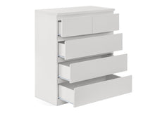 Load image into Gallery viewer, Tongass Wooden Tallboy 5 Drawers - White
