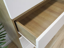 Load image into Gallery viewer, Harris 5 Drawers Tallboy - Oak + White
