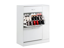 Load image into Gallery viewer, Kihona 3 Drawer Shoe Cabinet Storage Rack - White