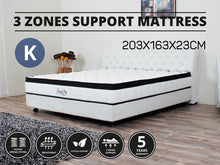 Load image into Gallery viewer, BetaLife 3 Zones Support Mattress - King