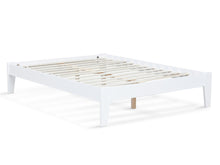 Load image into Gallery viewer, Meri Double Wooden Bed Frame - White