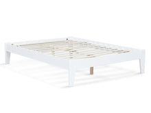 Load image into Gallery viewer, Meri Double Wooden Bed Frame - White
