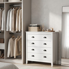 Load image into Gallery viewer, Congo 4 Drawers Tallboy - White